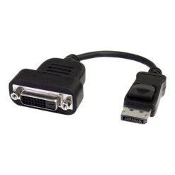 4XEM™ 8" Dual Link DisplayPort To DVI-D Male/Female Adapter; Black