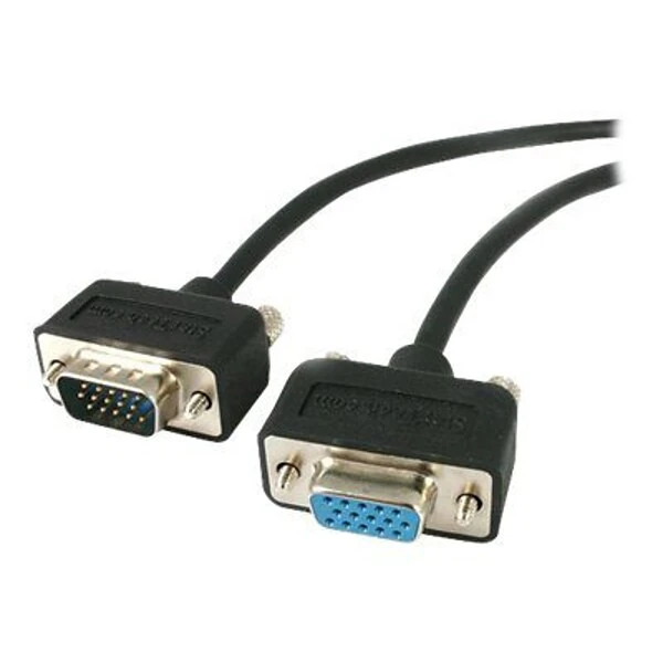 StarTech® 15' Coax High Resolution Low Profile HD15 Male/Female VGA Monitor Extension Cable