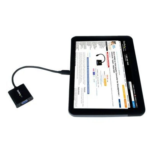 StarTech® Micro HDMI To VGA Adapter Converter For Smartphones/Ultrabook/Tablet; Black - Image 3