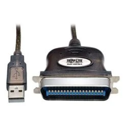 Tripp Lite 10' USB-A To Parallel Centronics 36 Male/Male Printer Cable; Gray