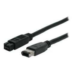 StarTech® 6' 6 Pin Male To 6 Pin Male FireWire Data Transfer Cable; Black