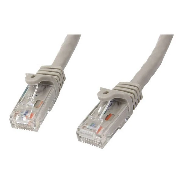StarTech N6PATCH10GR Cat6 Patch Cable With Snagless RJ45 Connectors; 10ft, Gray