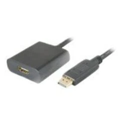 AddOn Male Displayport To Female HDMI Adapter Converter Cable, Black