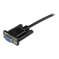 Startech® 6.6' F/F DB9 RS232 Serial Null Modem Cable; Black