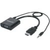 MANHATTAN Black HDMI Male To VGA Female With Audio Converter Cable