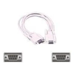 C2G® 03044 6' DB9 To DB9 Female/Female Null Modem Cable, Beige