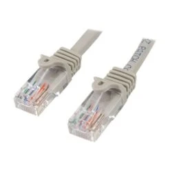 StarTech 45PATCH10GR Cat5e Patch Cable With Snagless RJ45 Connectors; 10ft, Gray