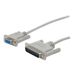 StarTech 10ft Cross Wired DB9 To DB25 Serial Null Modem Cable; F/M (SCNM925FM)