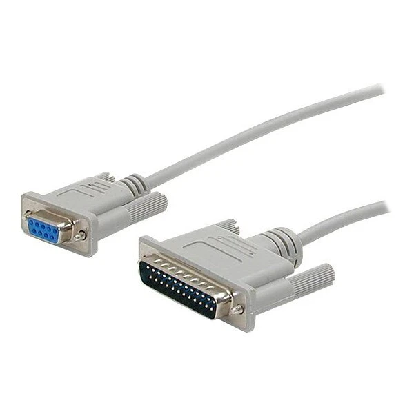 StarTech 10ft Cross Wired DB9 To DB25 Serial Null Modem Cable; F/M (SCNM925FM)