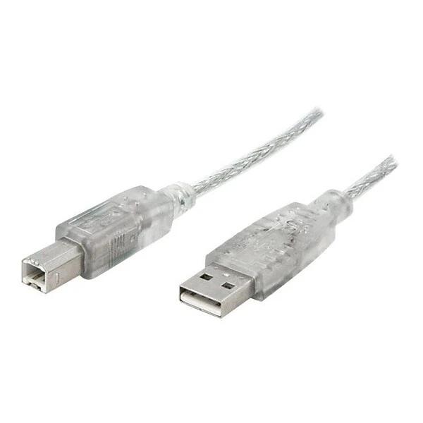 StarTech USBFAB10T 10ft USB 2.0 Cable; A To B, Transparent