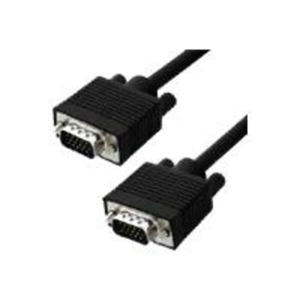4XEM (4XVGAMM15FT) 15' HD-15 VGA Male/Male High Resolution Coaxial Video Cable; Black