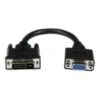 AddOn® 8" DVI-D Male To VGA Female Active Adapter Cable, Black