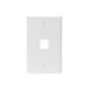 4XEM™ 1 Port/Outlet RJ45 Cat5/Cat6 Ethernet Wall Plate; White (4XFP01KYWH)
