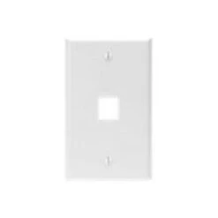 4XEM™ 1 Port/Outlet RJ45 Cat5/Cat6 Ethernet Wall Plate; White (4XFP01KYWH)