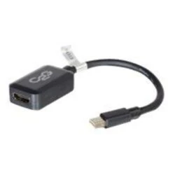 C2G® 54313 8" Mini Displayport To HDMI Male/Female Converter Adapter; Black