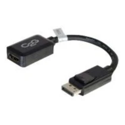 C2G® 54322 8" DisplayPort To HDMI Male/Female Converter Adapter; Black