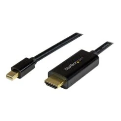 StarTech 3' Mini DisplayPort Male To HDMI Male Converter Cable, Black