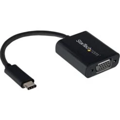 StarTech USB Type C Male To VGA Female Video Adapter, Black