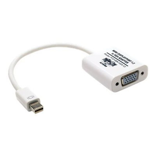 Tripp Lite P137 6" Keyspan Mini DisplayPort 1.2 To VGA Male/Female Active Adapter Converter; White