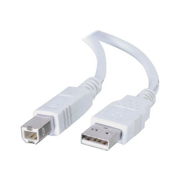 C2G ® 3.3' Type-A USB/Type-B USB Male/Male Data Transfer Cable; White (13171)