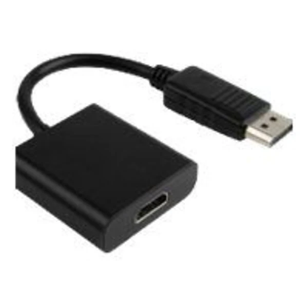4XEM 4XDPHDMI 8" DisplayPort Male To HDMI Female Adapter For Audio/Video, Black