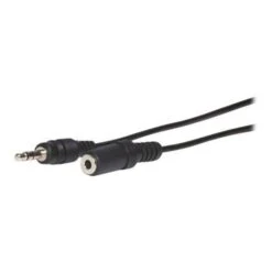 Comprehensive® Standard Series 10' Stereo 3.5 Mm Mini Male/Female Audio Cable; Black