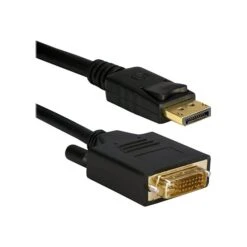 QVS® DisplayPort To DVI Male/Male Digital Video Cable; 6', Black (DPDVI-06)