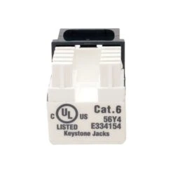Tripp Lite Cat6/Cat5e 110 Style Punch Down Keystone Jack; Black, 10/Pack (N238-010-BK)