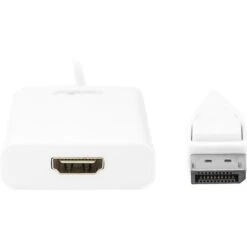 Rocstor (Y10A101-W1) DisplayPort/HDMI Male/Female Digital Audio/Video Adapter; White