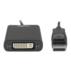 Rocstor® Y00DVI-BK 5.9" DisplayPort To DVI-D Audio/Video Adapter; Black