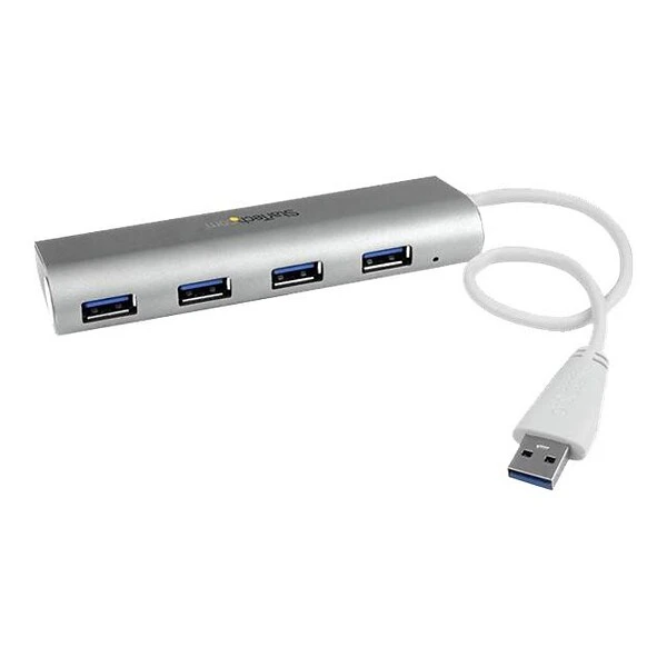 StarTech.com ST43004UA 5Gbps 4-Port Portable USB 3.0 Hub With Built-in Cable
