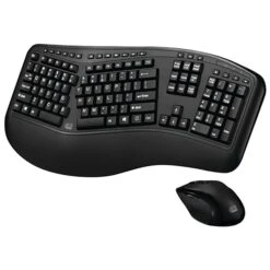Adesso WKB-1500GB Tru-Form Media 1500 Wireless Ergonomic Keyboard And Laser Mouse