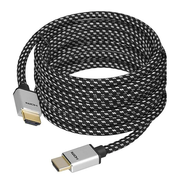 SIIG® CB-H20G12-S1 3 M HDMI Male/Male Woven Braided High Speed Cable, Black/White