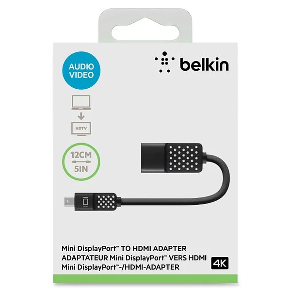 Belkin Mini DisplayPort/HDMI Audio/Video Cable, HDMI/Mini DisplayPort For Audio/Video Device