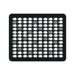 OTM Prints Series Black Mousepad; Elly Elephant Rainbow