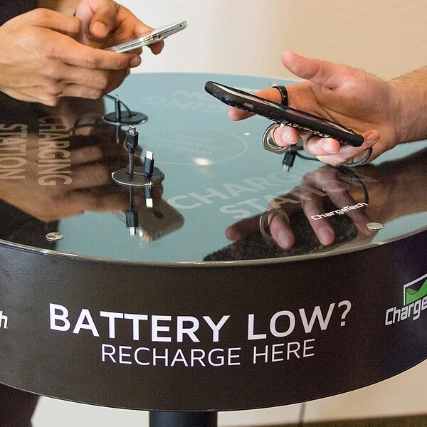 ChargeTech Power Table Charging Station, (6) Braided Cables, Qi Wireless Charging Zone (TCS6) - Image 5