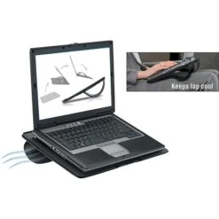 Fellowes GoRiser 15 In. X 10.75 In. Laptop Riser, Black (8030401)