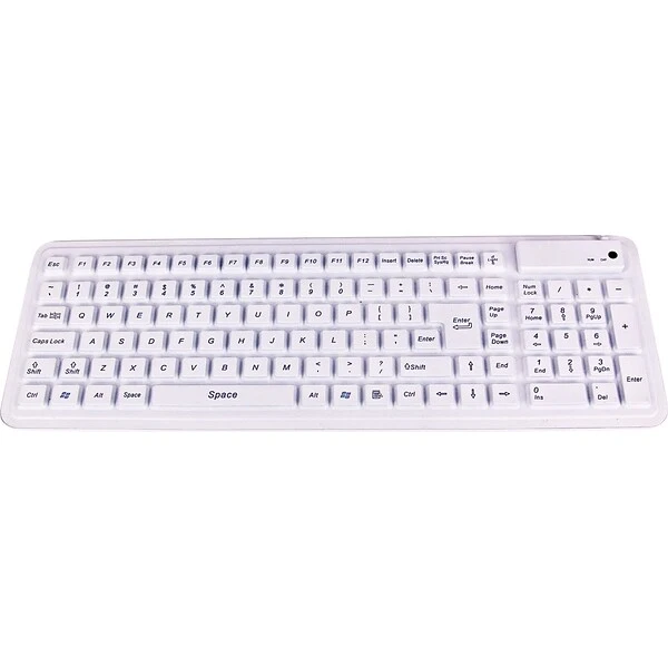 Seal Shield Glow Waterproof Wired Keyboard, White (SW106G2)