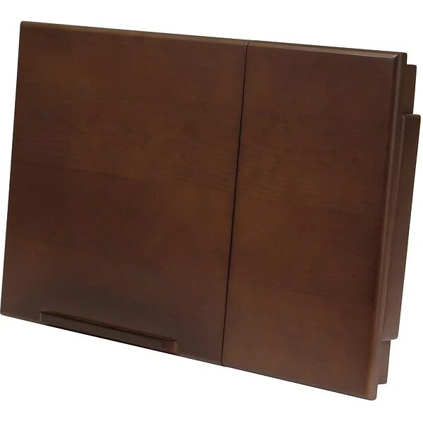 Winsome Flip Top Lap Desk With Drawer And Foldable Legs, Antique Walnut