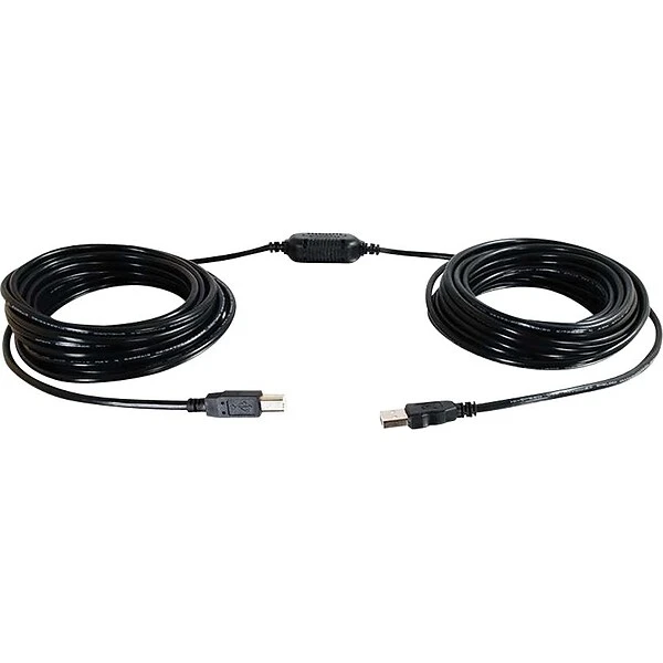 C2G® 25' USB 2.0 A/A Male To Female Active Extension Cable; Black