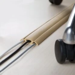 Cord Cover Cable Protector, Beige, 5 Ft.