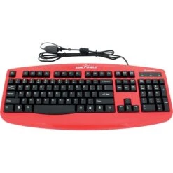 Seal Shield™ SILVER STORMTM Waterproof Keyboard - Dishwasher Safe & RED