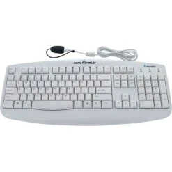Seal Shield™ SILVER STORMTM Waterproof Keyboard - Dishwasher Safe & White