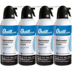 Quill Brand® Electronics Duster, 10 Oz. Spray Can, 4/Pack (QL10ENFR-4)