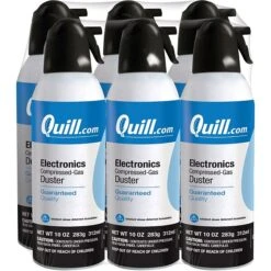 Quill Brand® Electronics Duster; 10 Oz. Spray Can, 6-Pack