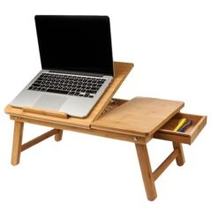 Mind Reader Eco-Friendly Bamboo Laptop Bed Tray, Brown (BEDTRAYBM-BRN)