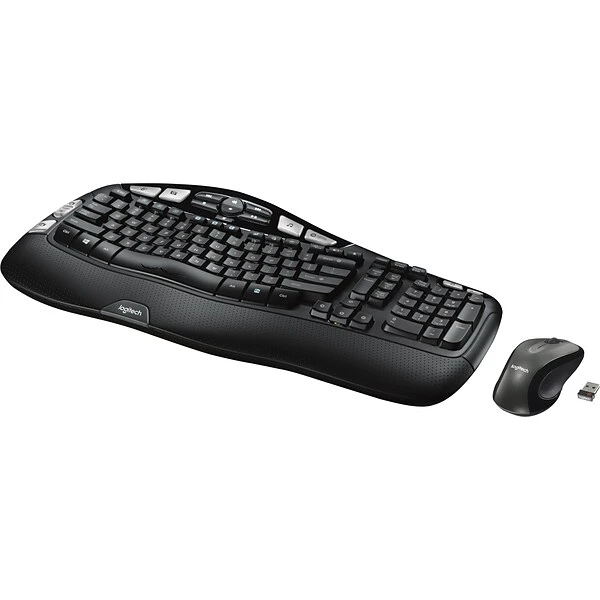 Logitech MK550 Optical Wireless Desktop Wave Keyboard And Laser Mouse Combo, Black (920-002555/0264) - Image 2