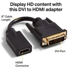 NXT Technologies™ NX50637 0.5' HDMI/DVI-D Video Adapter, Black