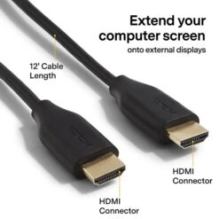 NXT Technologies™ NX29740 12' HDMI 4K Audio/Video Cable, Black