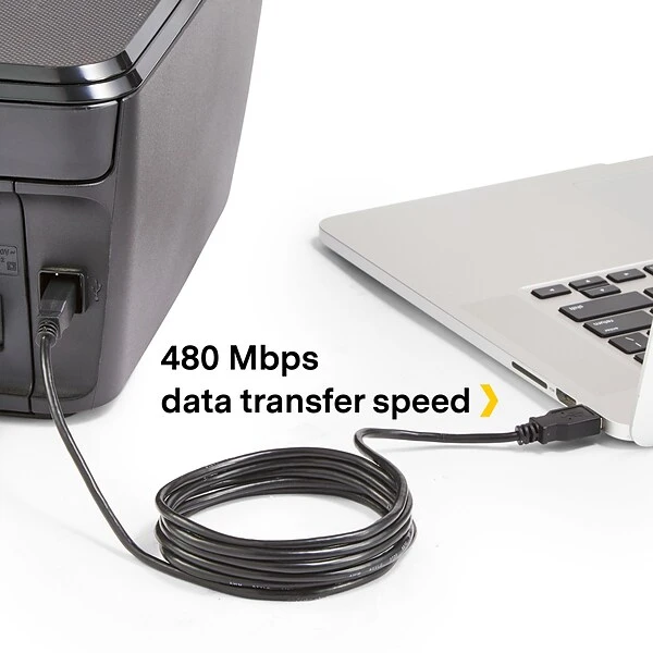 NXT Technologies™ 6' USB A Male/B Male, Black (NX29749) - Image 4